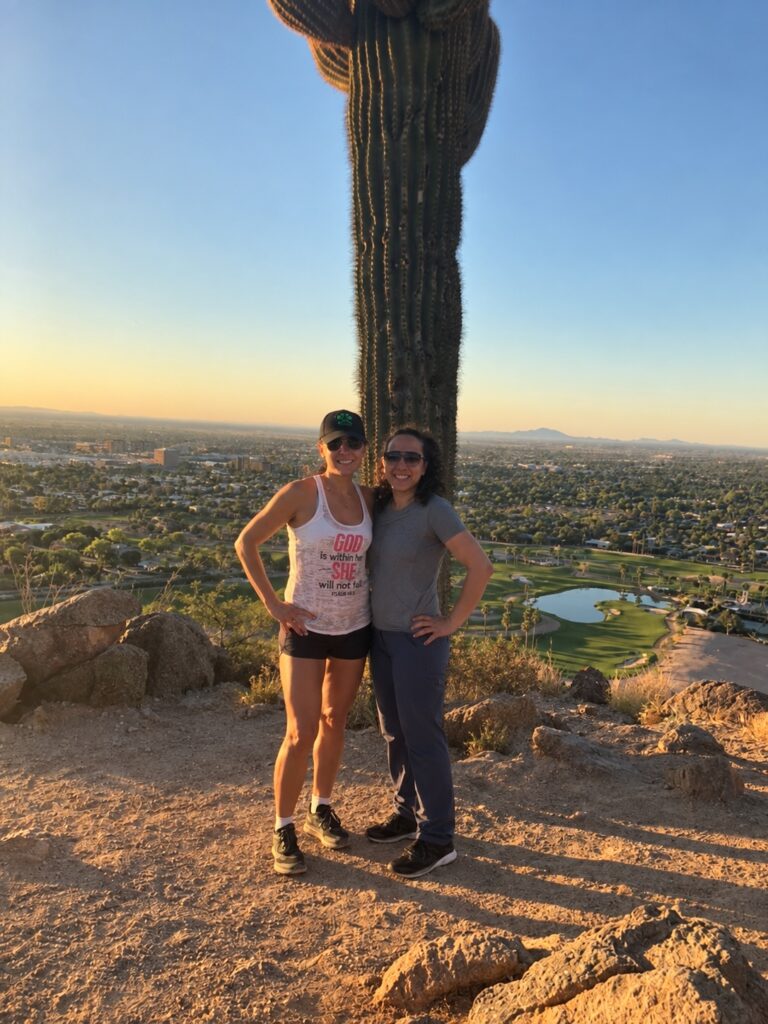 Jessica and me. A ray of light, diagnosed in her thirties after the cancer had spread.